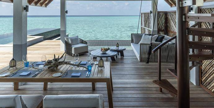 Sunset Family Water Villa with Pool, Four Seasons Resort Maldives at Landaa Giraavaru