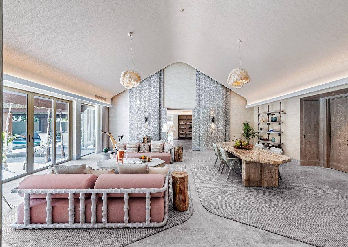JOALI BEING | Two Bedroom Wellbeing Beach Residence | Wohn- und Esszimmer