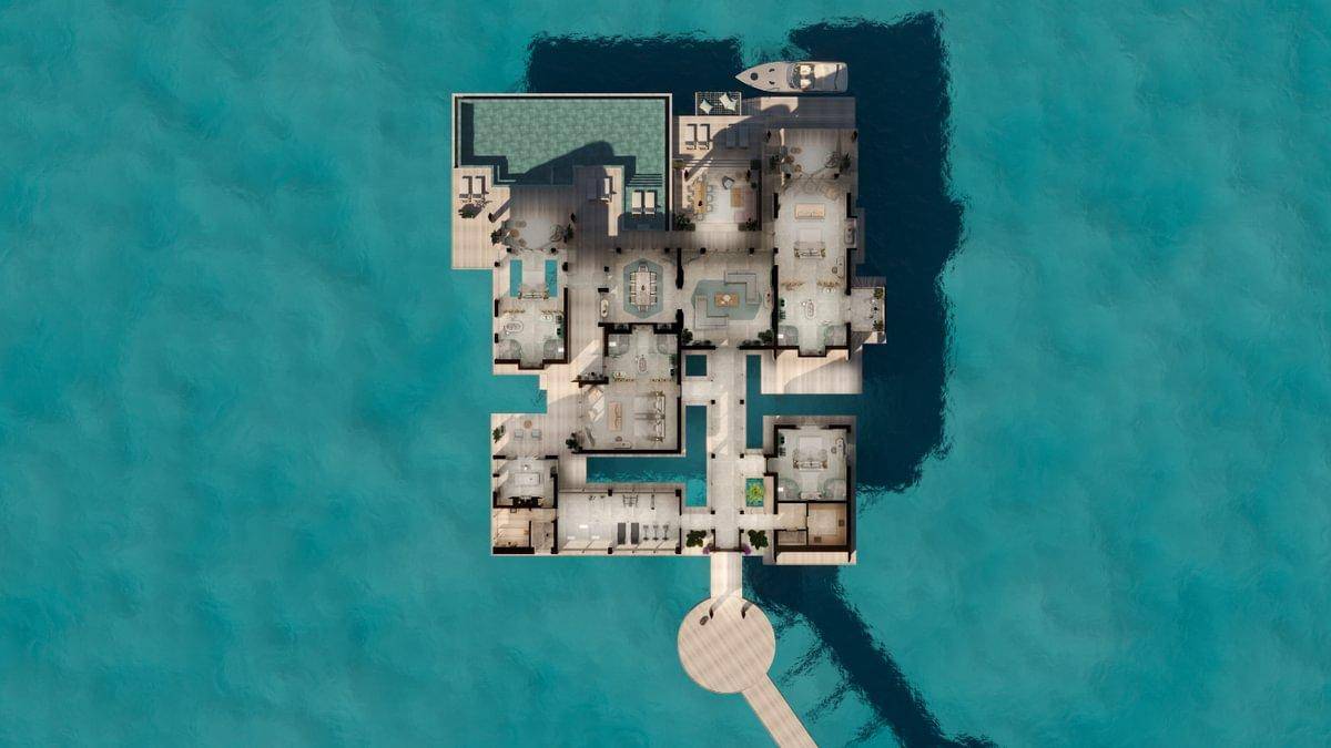 JOALI BEING | Four Bedroom Wellbeing Private Ocean Residence | Floorplan