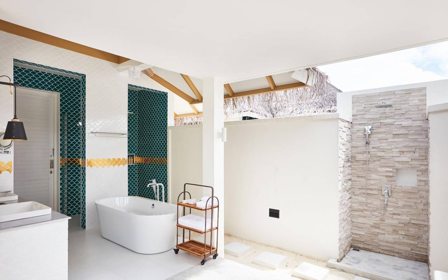 Sun Siyam Iru Veli, Malediven, Family Beach Villa with Pool, Badezimmer
