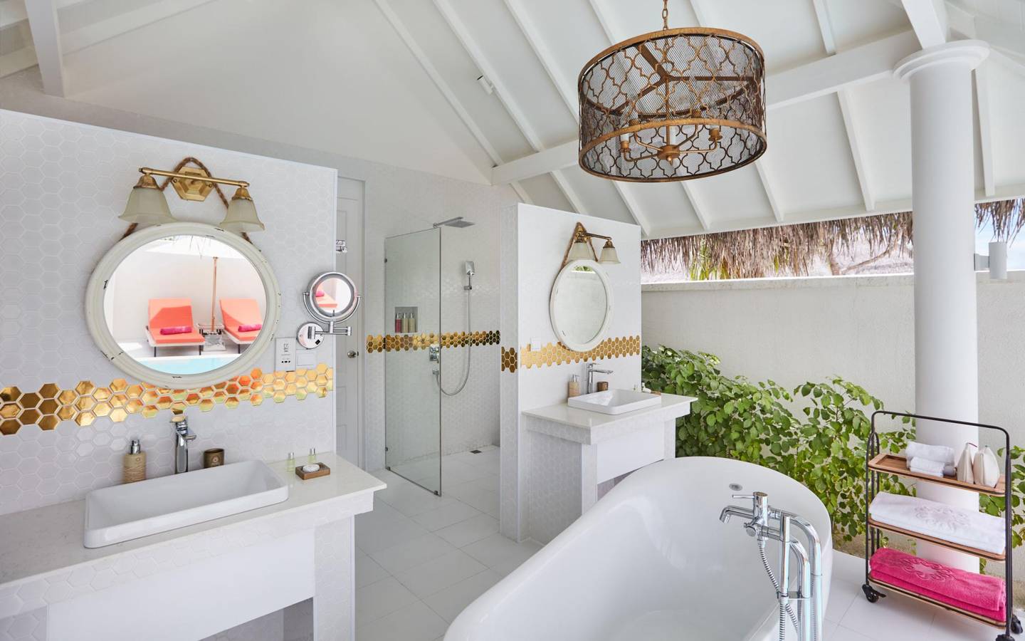Sun Siyam Iru Veli, Malediven, Grand Beach Suite, Beach Residence with Pool, Badezimmer