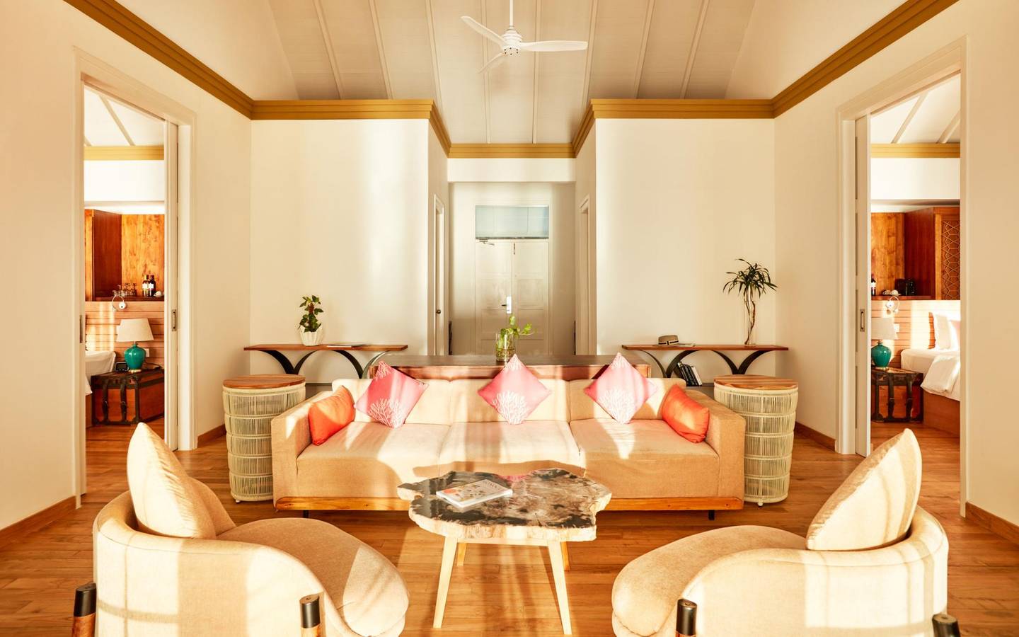 Sun Siyam Iru Veli, Malediven, Two Bedroom Ocean Residence with Pool, Wohnzimmer