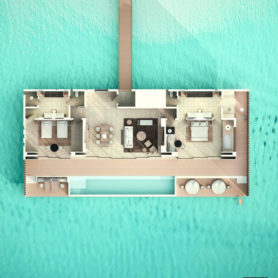 Two Bedroom Water Pool Villa