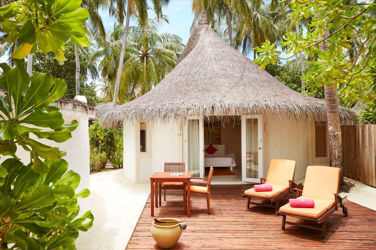 Sun Syiam Vilu Reef, Malediven, Beach Villa, Außenbereich