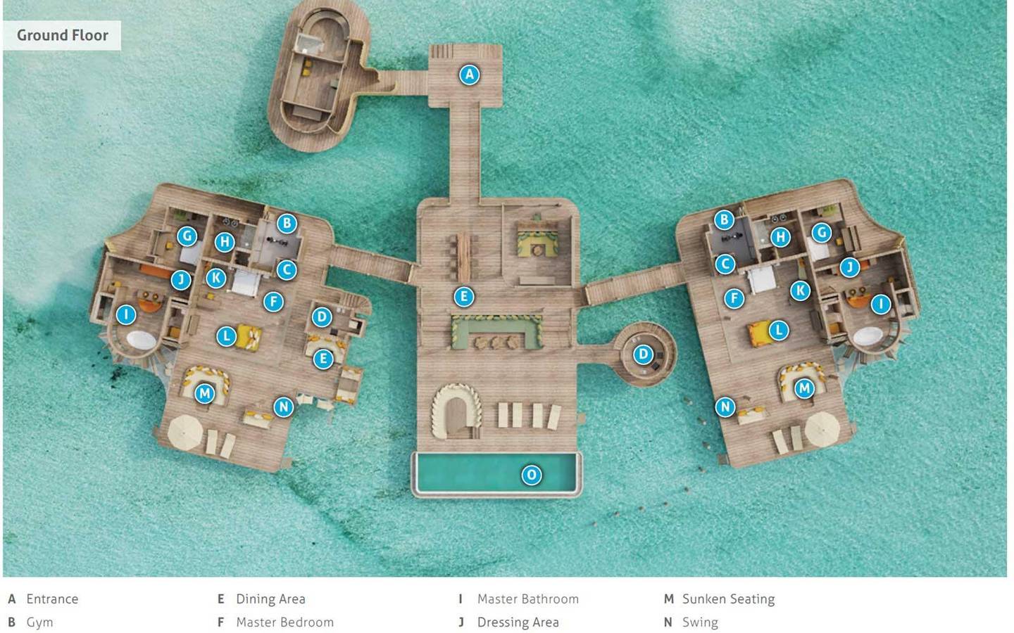 Grundriss, Crusoe Reserve, Soneva Secret