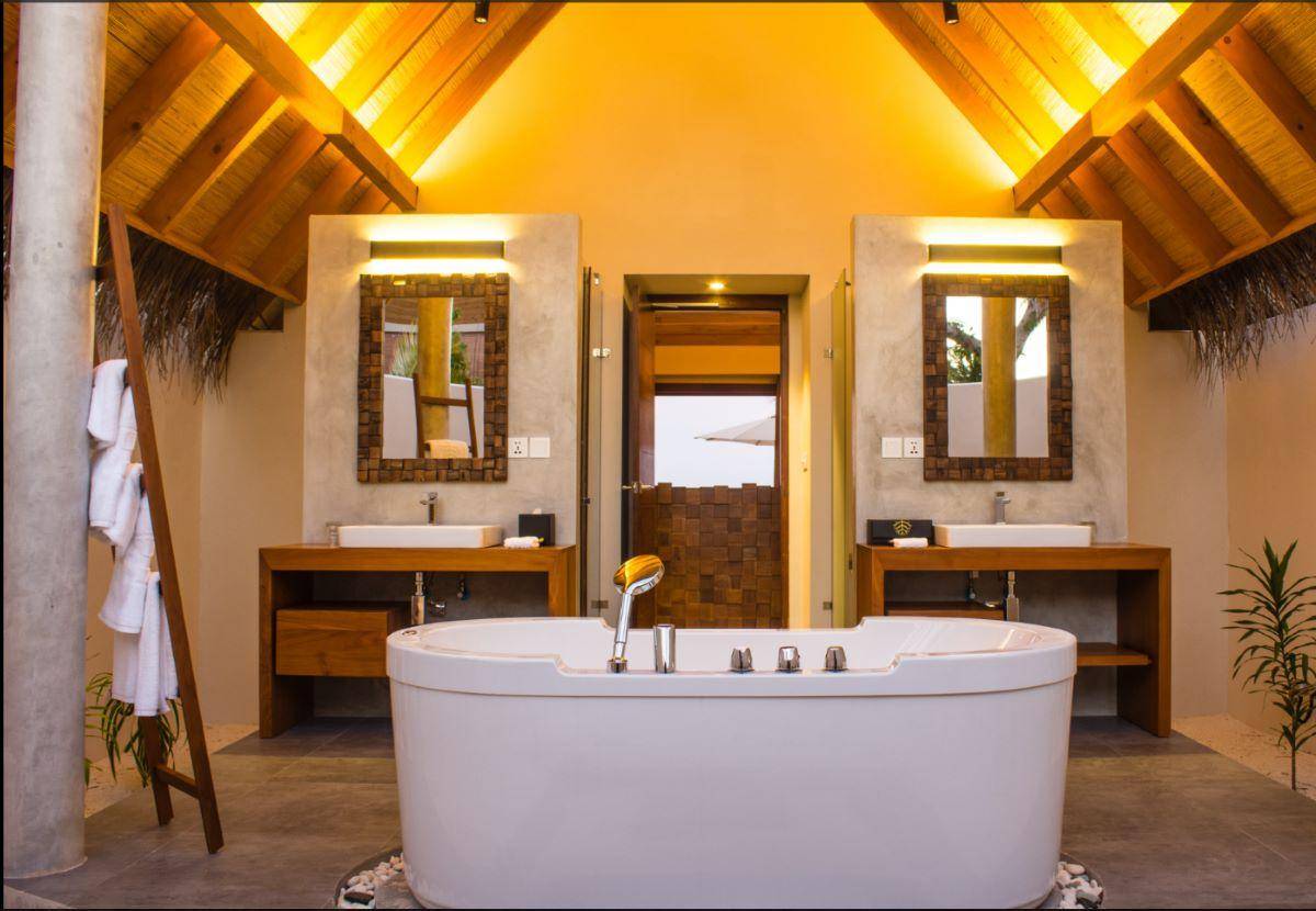 Fushifaru Maldives, Beach Villa Sunrise, Badewanne
