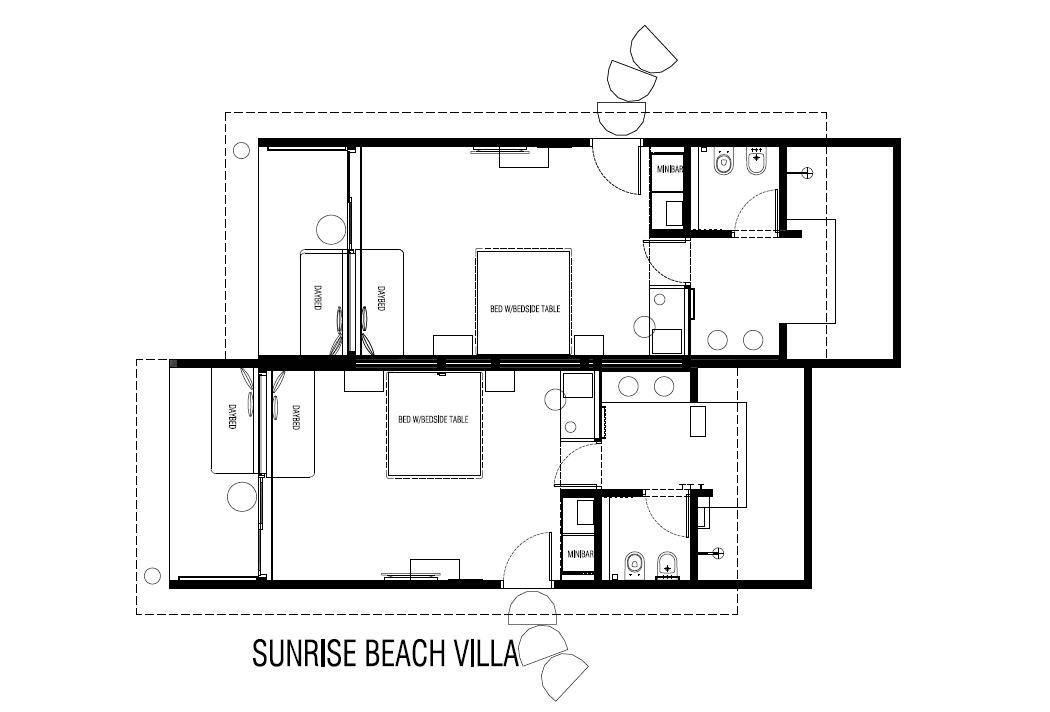 Cocoon Maldives, Beach Villa, Grundriss