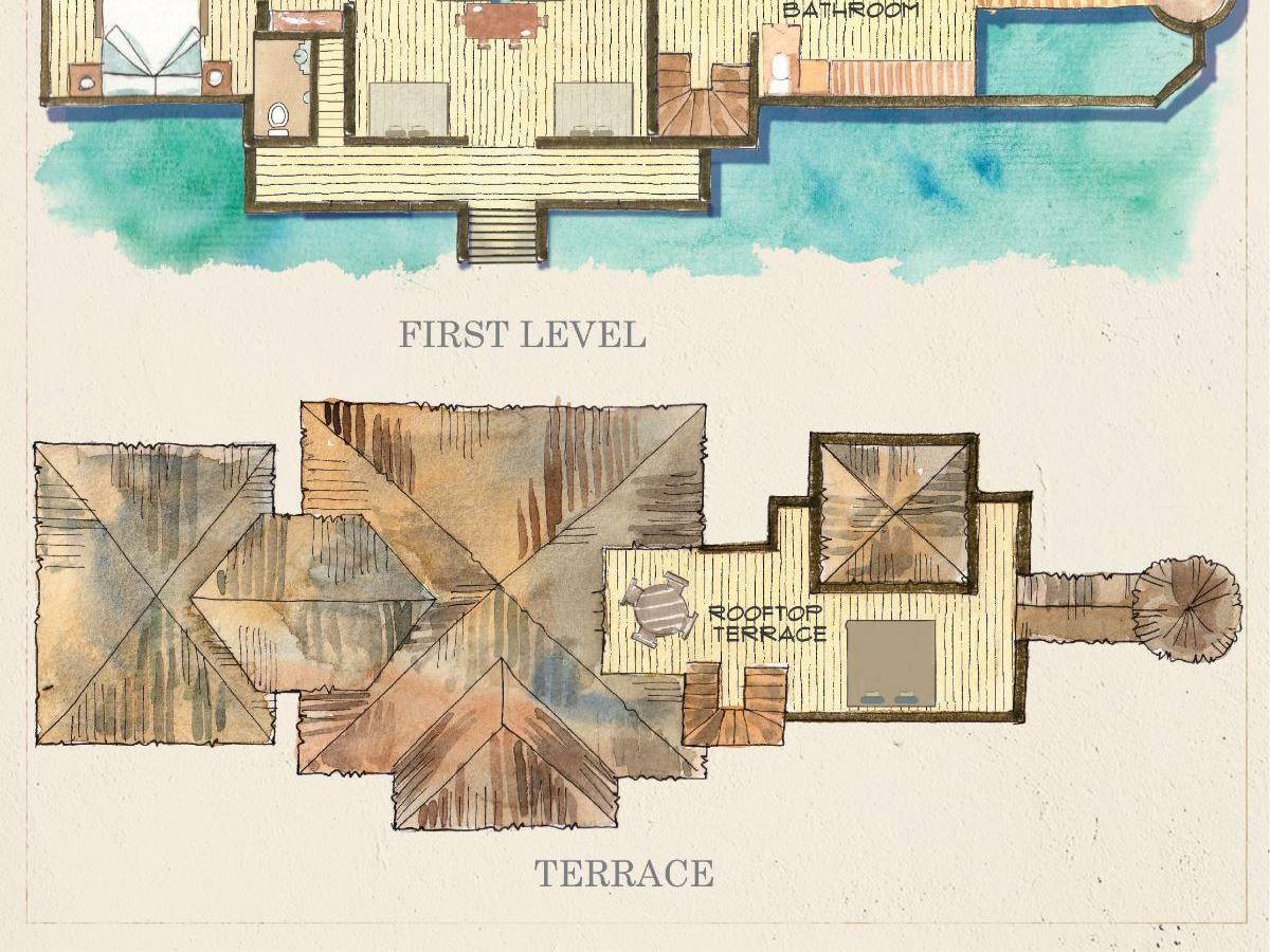 Gili Lankanfushi, Residence, Grundriss