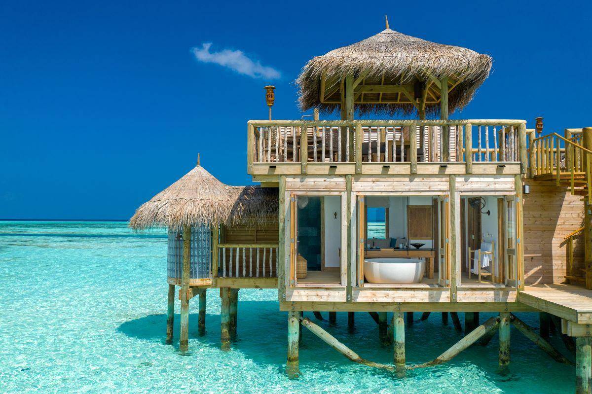 Gili Lankanfushi, The Private Reserve, Badezimmer aussen