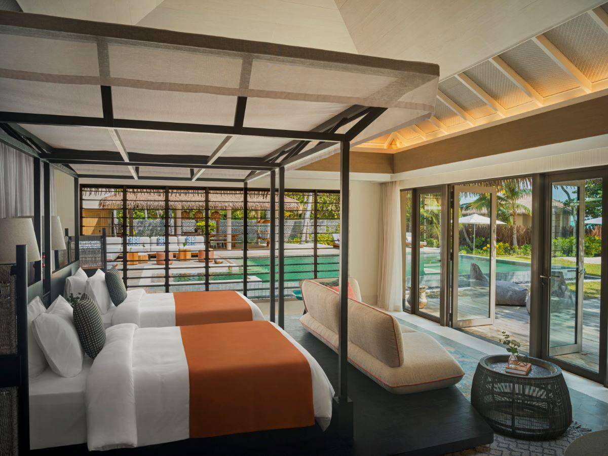 InterContinental Maldives Maamunagau Resort, Three Bedroom Royal Beachfront Residence, Twin Zimmer