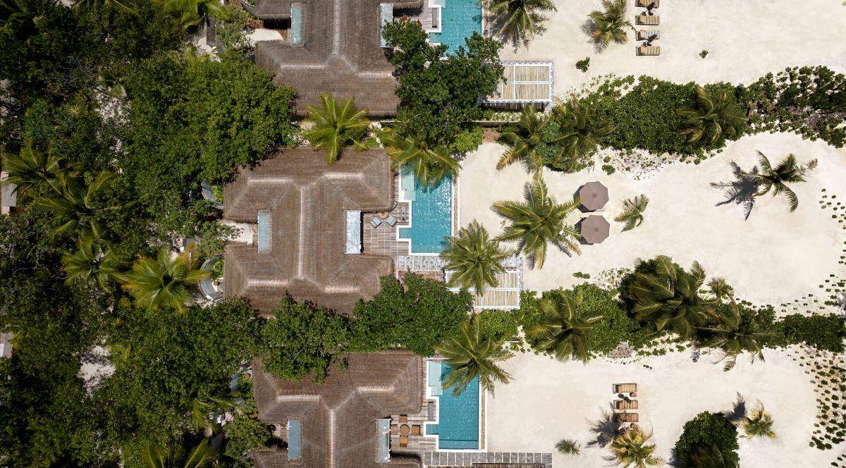 Six Senses Kanuhura, Two Bedroom Beach Villa Suite with Pool, Luftaufnahme