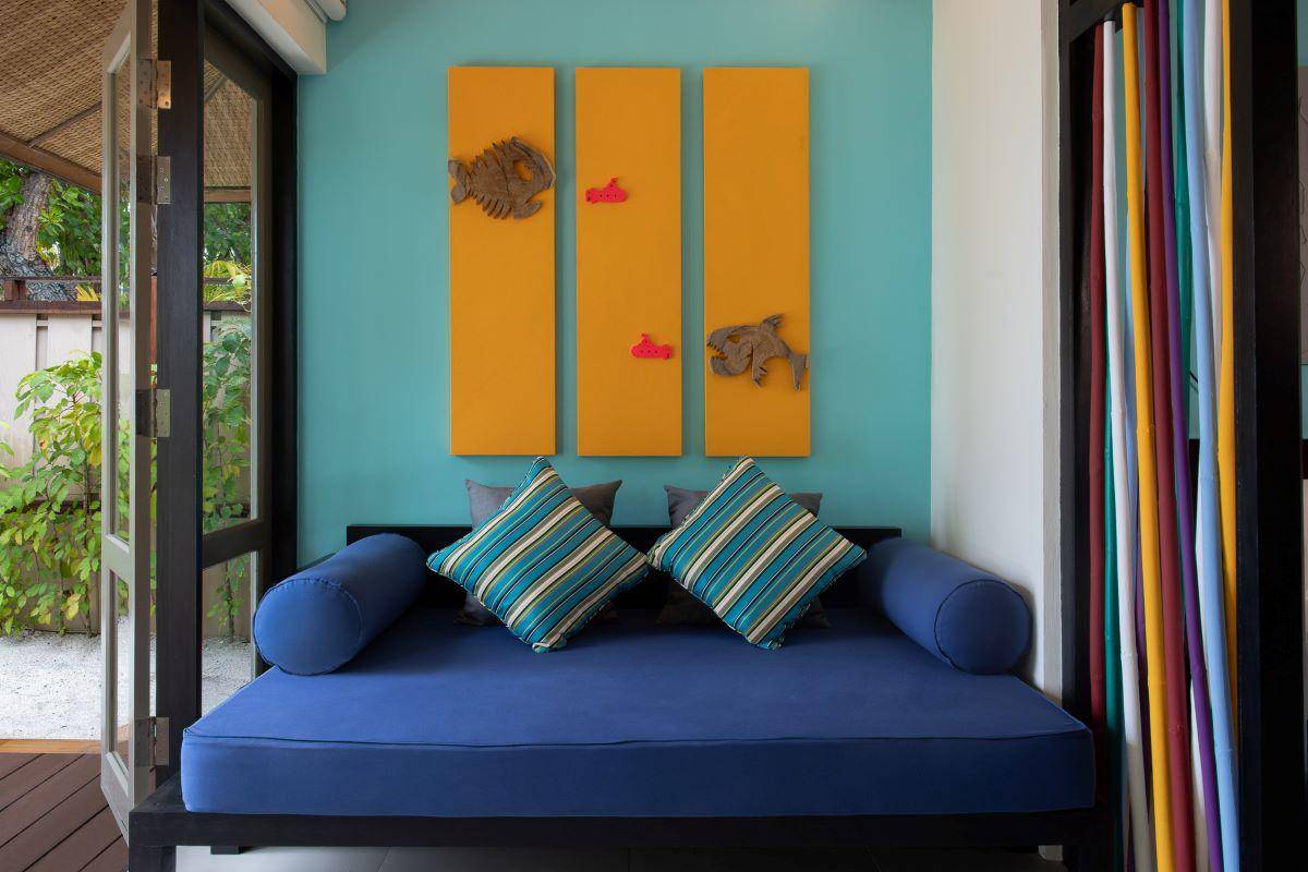 Dhawa Ihuru, Malediven, Beachfront Jet Pool Villa, Wohnbereich