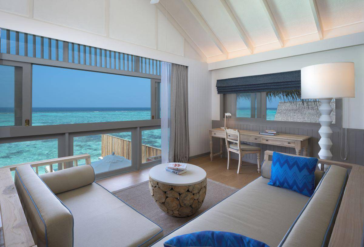 Cora Cora Maldives, Duplex Lagoon Pool Villa, Wohnbereich 1. Stock