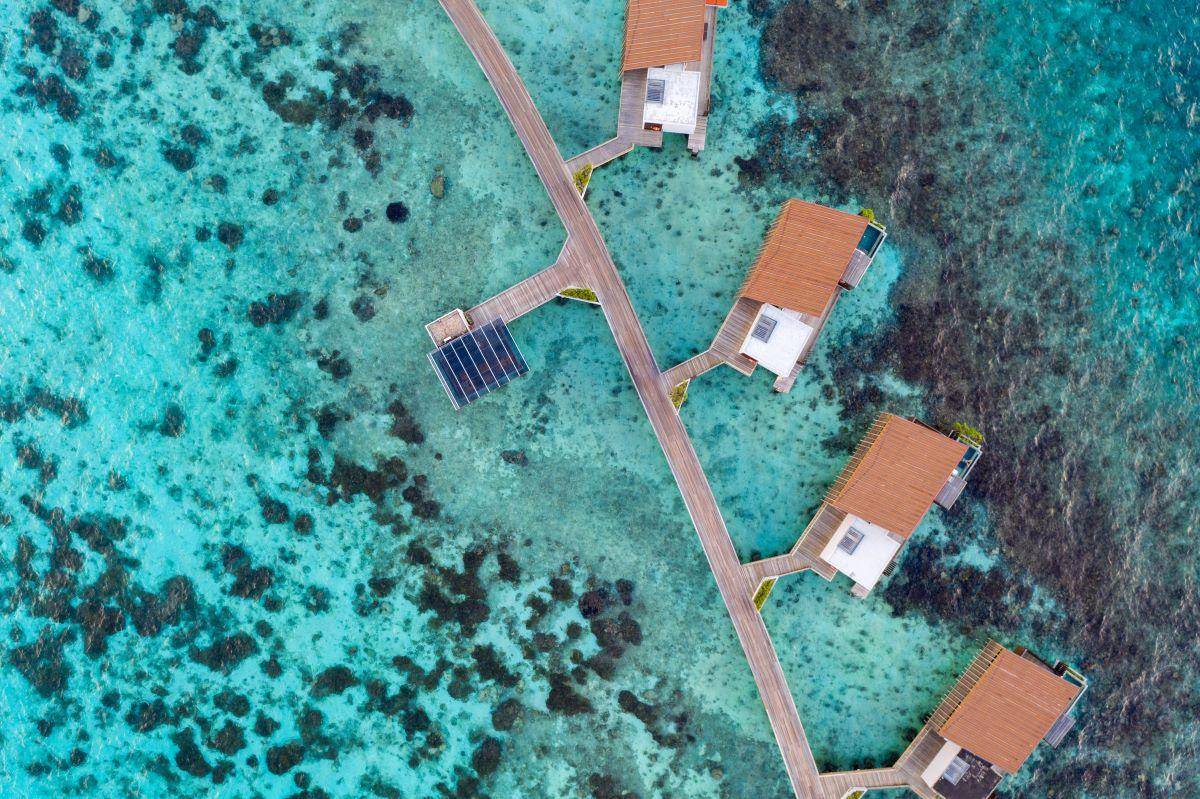 Park Hyatt Maldives Hadahaa, Overwater Villa, Luftaufnahme