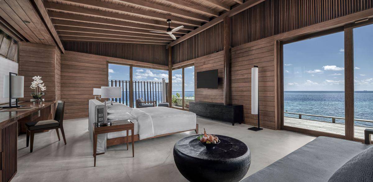 Park Hyatt Maldives Hadahaa, Overwater Sunset Pool Villa, Schlafzimmer