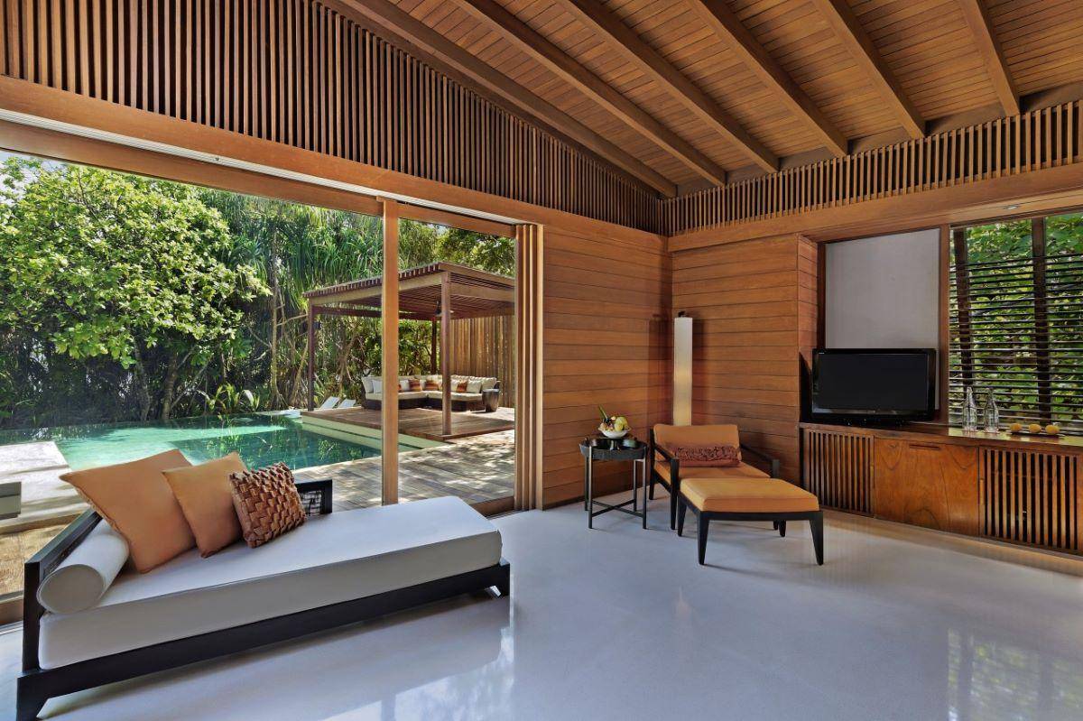 Park Hyatt Maldives Hadahaa, Two Bedroom Beach Villa, Ausgang zur Terrasse