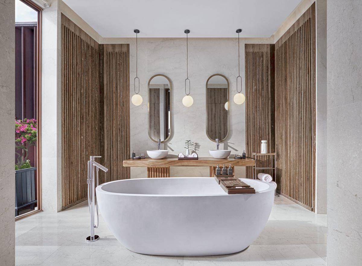 Park Hyatt Maldives Hadahaa, Kiaali Residence, Badezimmer mit Badewanne