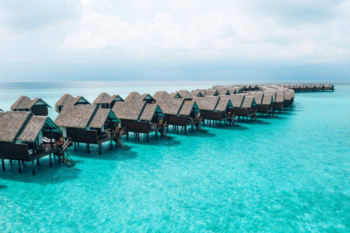Heritance Aarah, Ocean Villa, Luftbild Wasservillen
