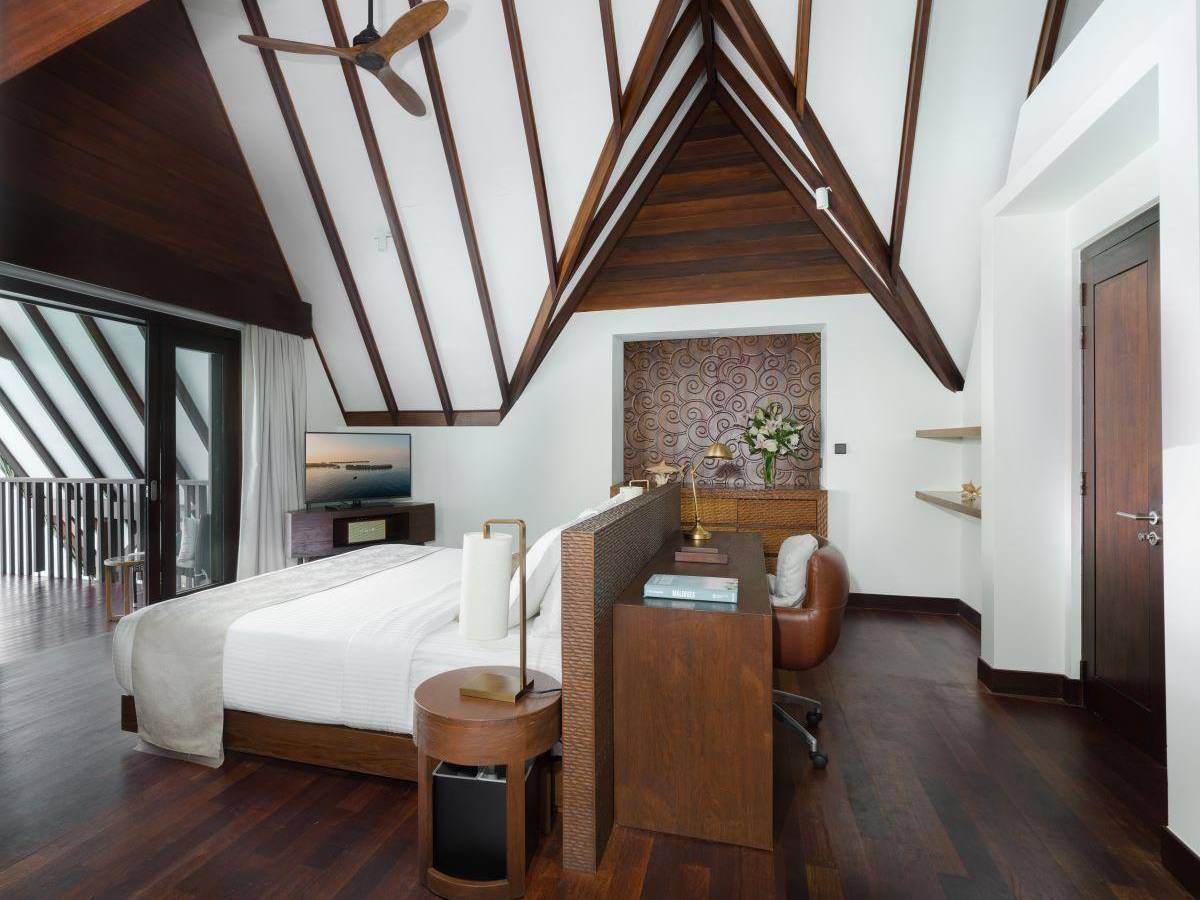 Heritance Aarah, Ocean Suite, Schlafzimmer mit Schreibtisch