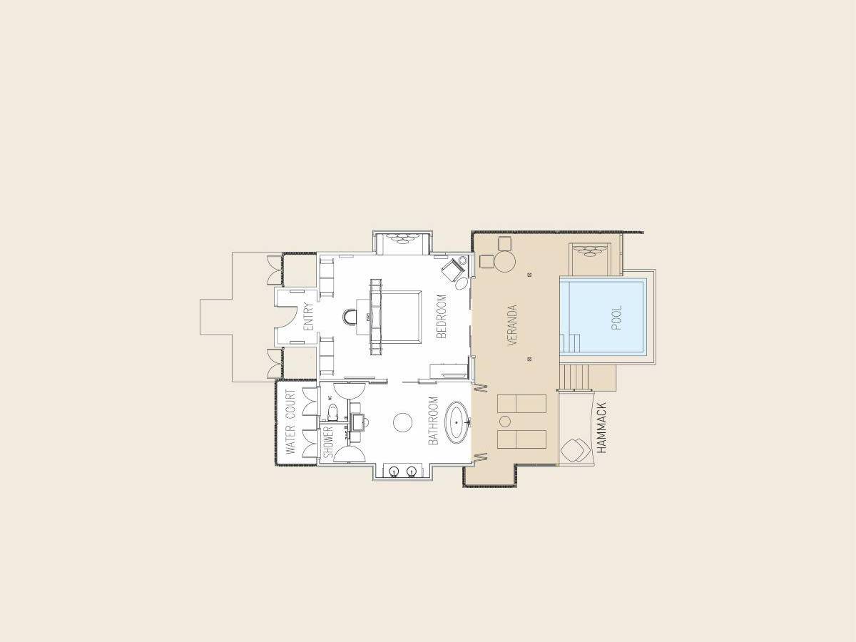 Ayada Maldives, Malediven, Ocean Villa with Pool, Grundriss