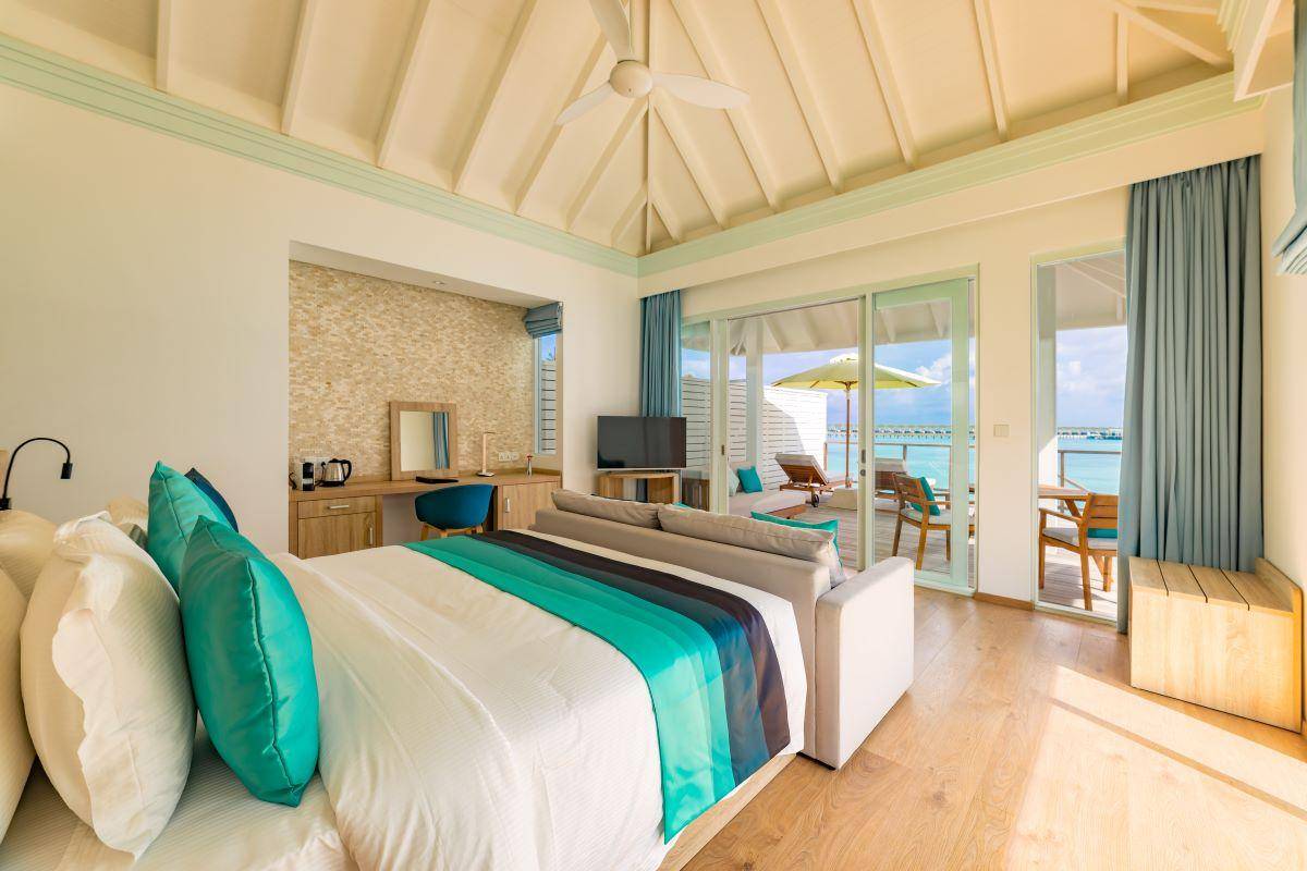 Siyam World Maldives, Malediven, Three Bedroom Lagoon Villa with Pool and Slide, Schlafzimmer