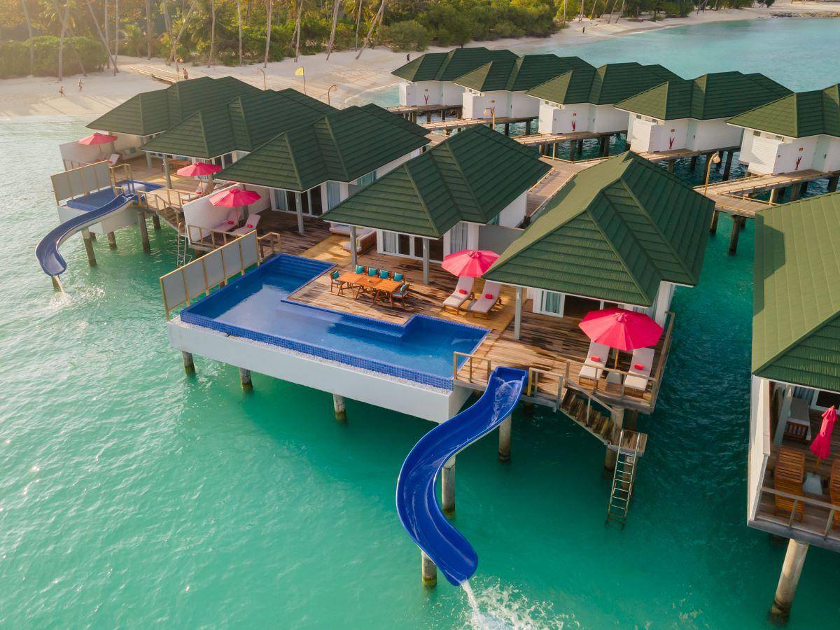 Siyam World Maldives, Malediven, Three Bedroom Lagoon Villa with Pool and Slide, Außenansicht
