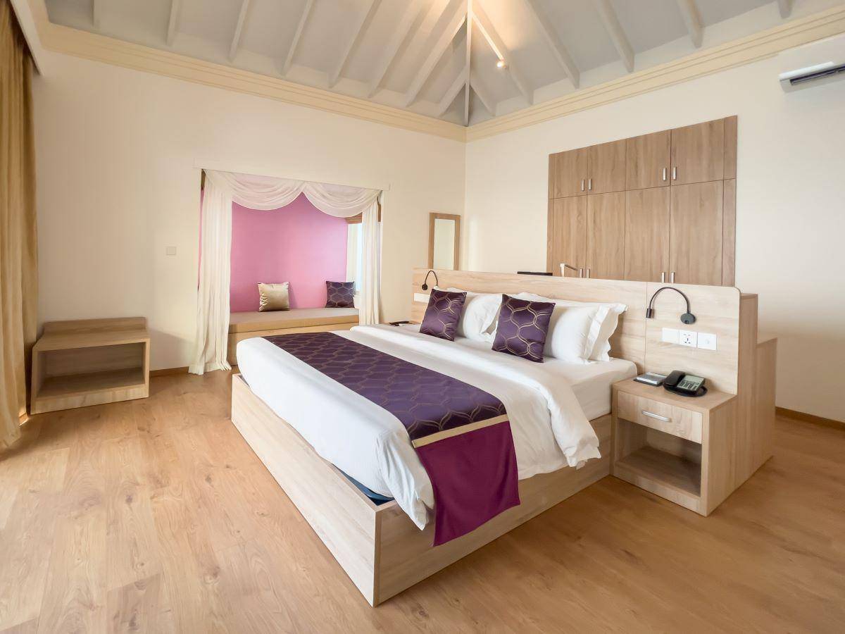 Siyam World Maldives, Malediven, Ocean Villa with Pool and Slide, Schlafzimmer