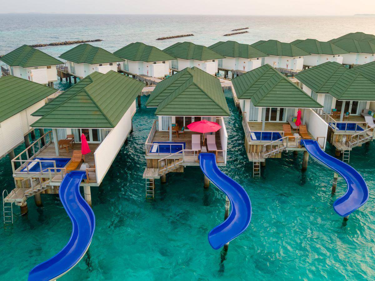 Siyam World Maldives, Malediven, Water Villa with Pool and Slide, Außenansicht