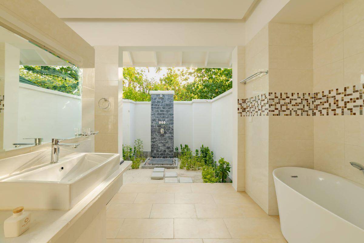Siyam World Maldives, Malediven, Sunset Pool Beach Villa, Badezimmer