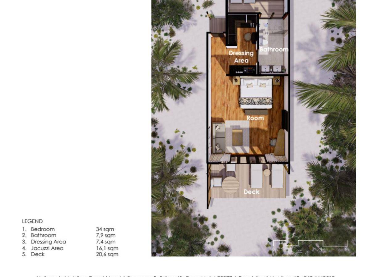 Veligandu Island Resort, Malediven, Jacuzzi Beach Villa, Grundriss