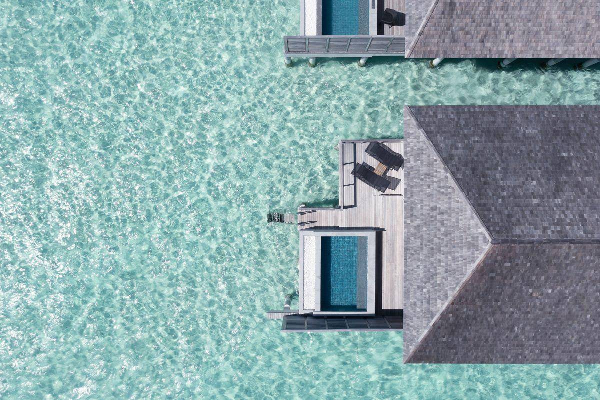 Le Méridien Maldives Resort & Spa, Malediven, Overwater Villa with Pool, Luftaufnahme