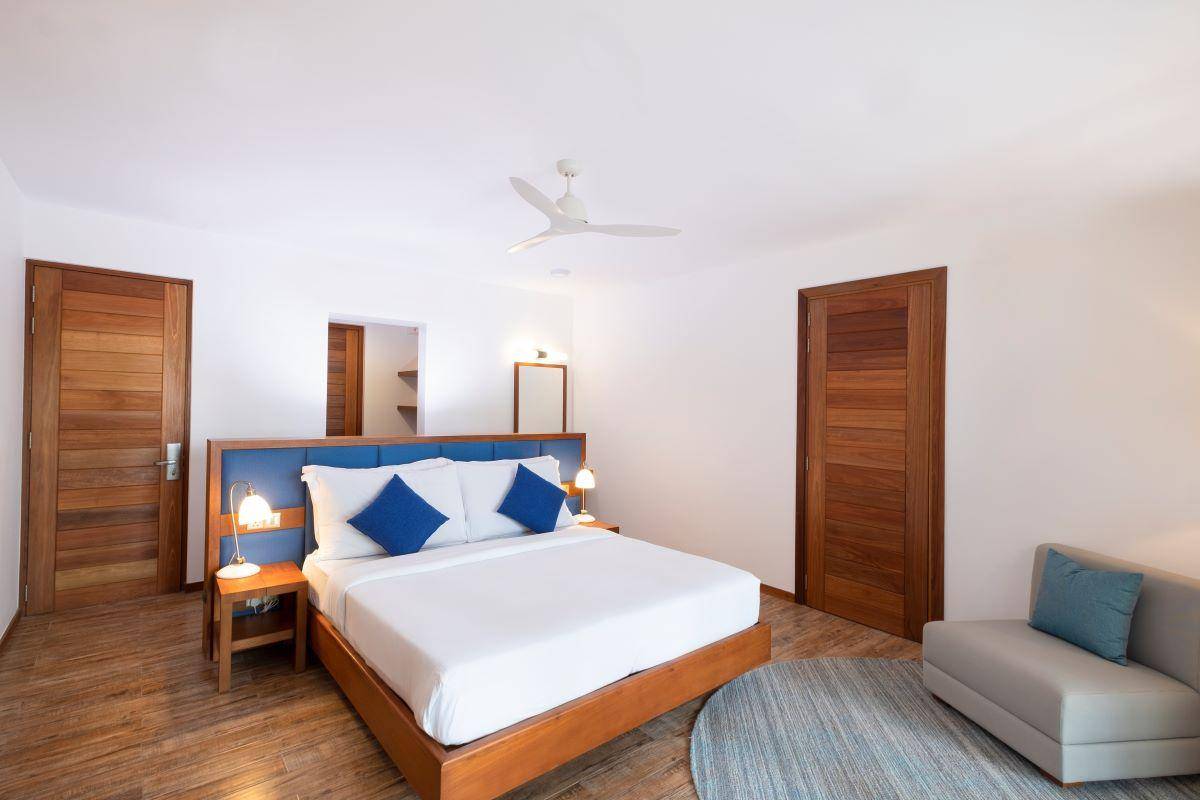Ifuru Island Maldives, Malediven, Sunset Sky Suite, Schlafzimmer
