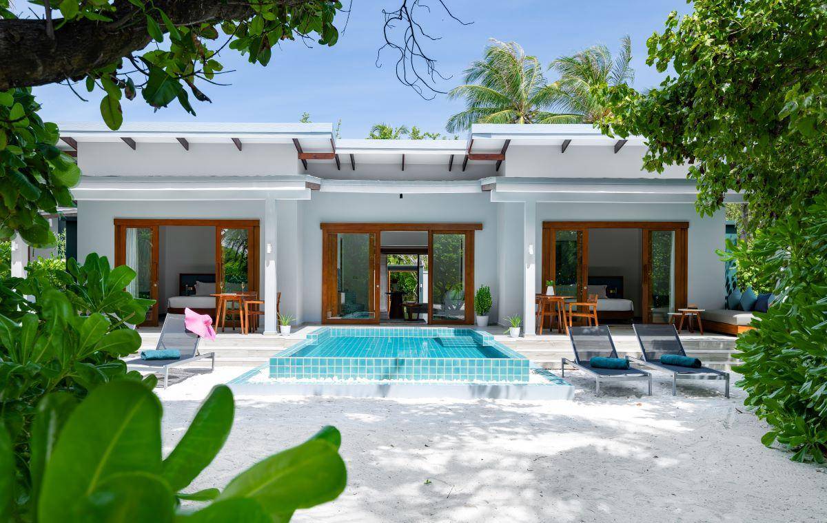 Ifuru Island Maldives, Malediven, Sunset 2 Bedroom Beach Villa with Pool, Außenbereich mit Pool