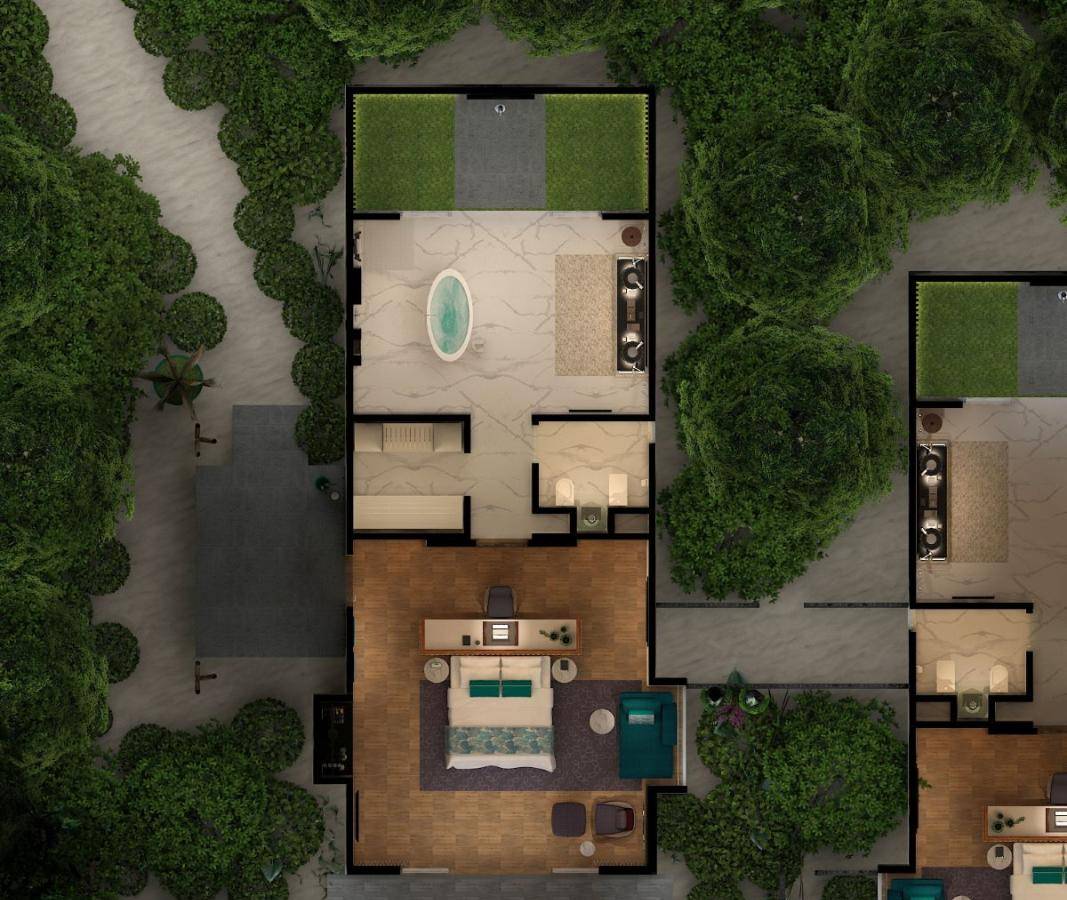Emerald Maldives Resort & Spa, Malediven,  Marina Beach Villa with Pool, Grundriss