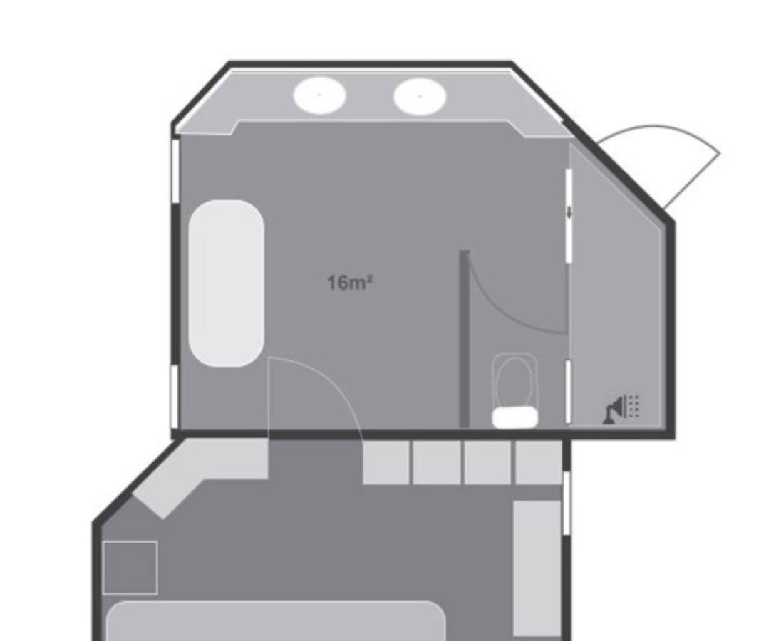 Thulhagiri Island Resort, Malediven, Standard Deluxe Beach Bungalow, Grundriss