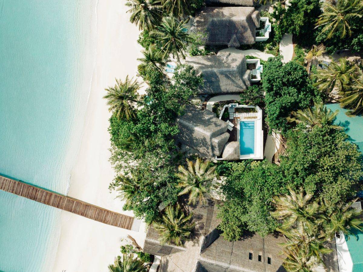 Nova Maldives, Malediven, Beach Villa with Private Pool, Luftaufnahme