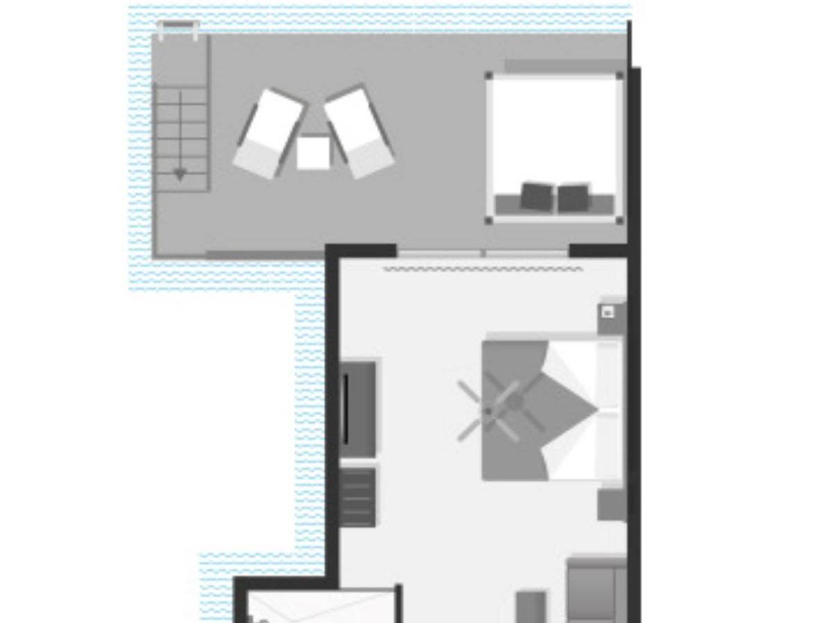 RIU Atoll, Malediven, Overwater Junior Suite, Grundriss