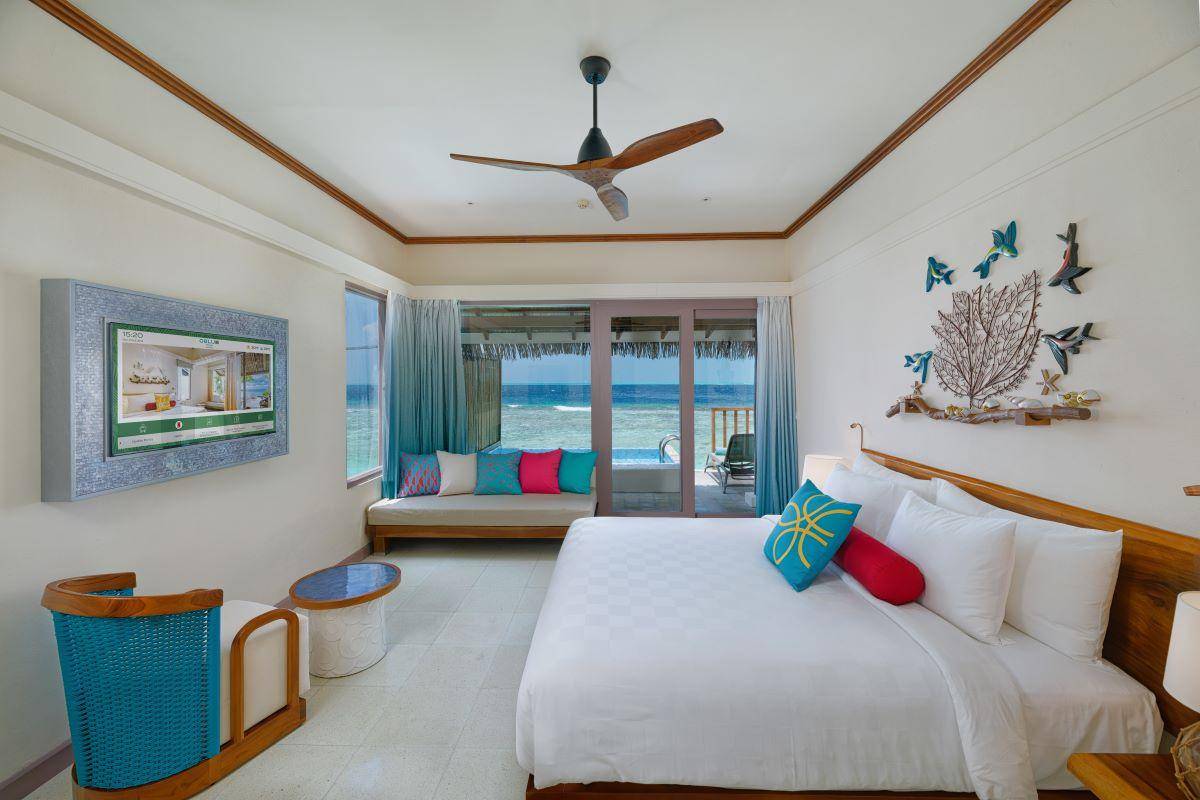 OBLU NATURE Helengeli by SENTIDO, Malediven, Lagoon Villa with Pool, Schlafzimmer