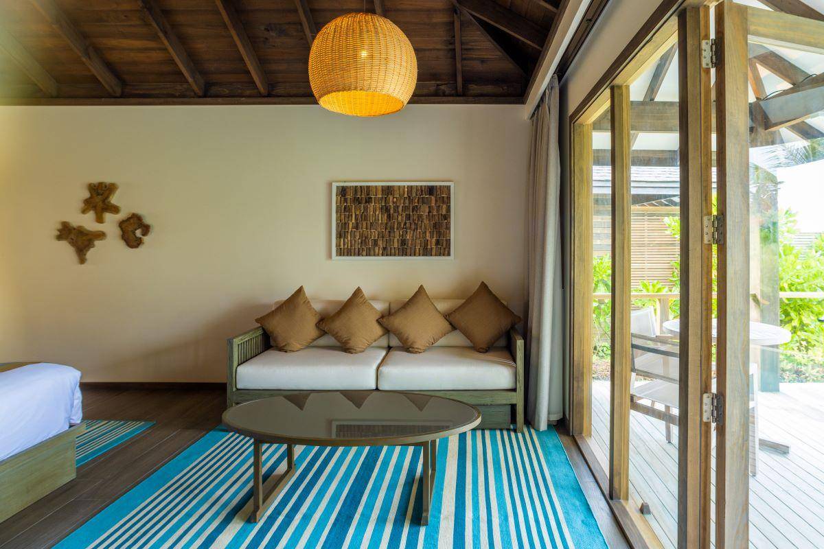 Jawakara Isalnds Maldives, Malediven, Mabin Beach Pool Villa, Sitzecke