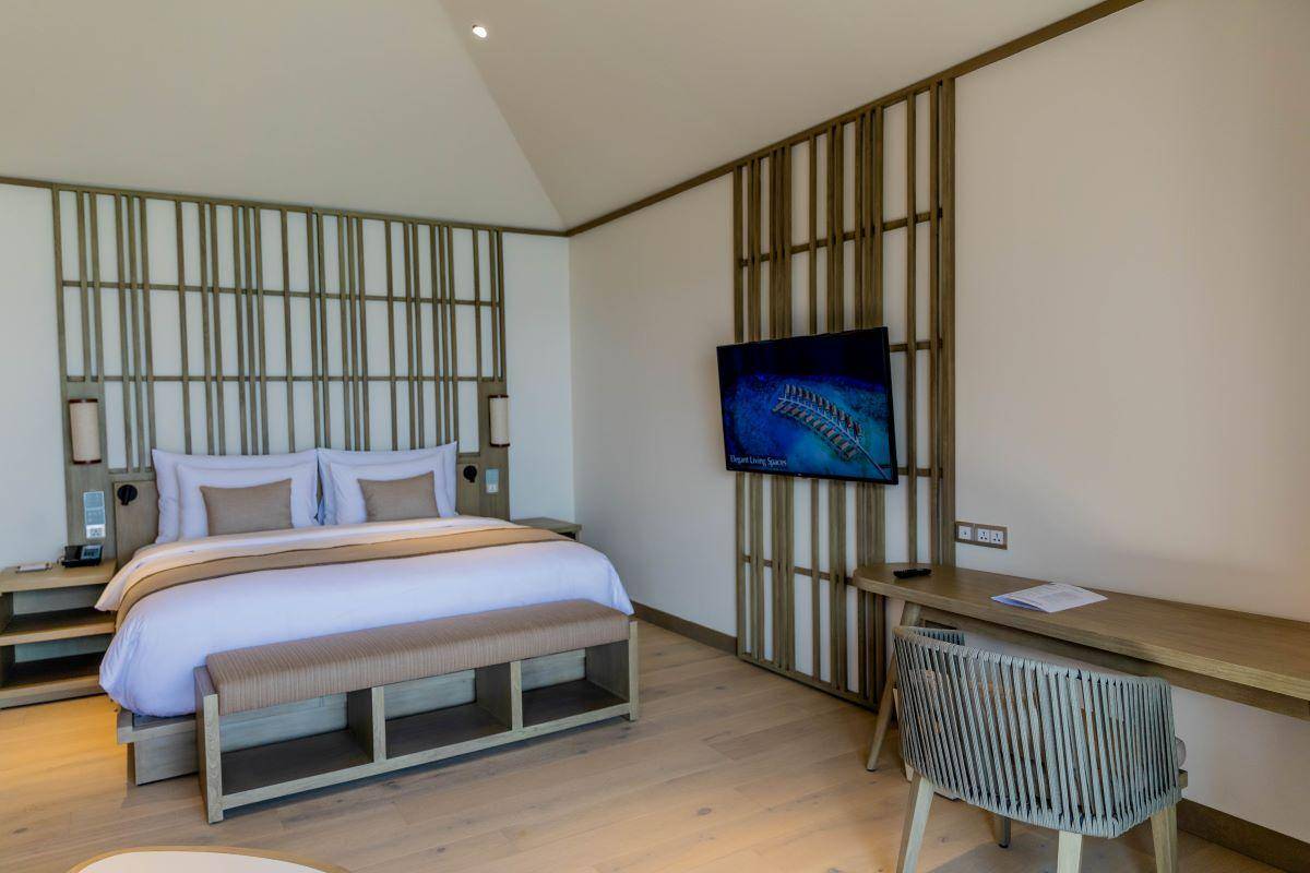 Kagi Maldives SPA Island, Malediven, Lagoon Pool Villa, Schlafzimmer