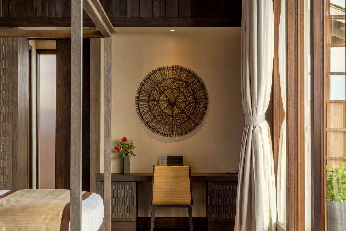Kudadoo Maldives Private Island, Malediven, Two Bedroom Residence, Schlafzimmer mit Schreibtisch