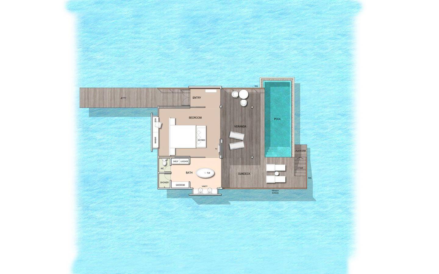 Thundi Water Villa with Pool