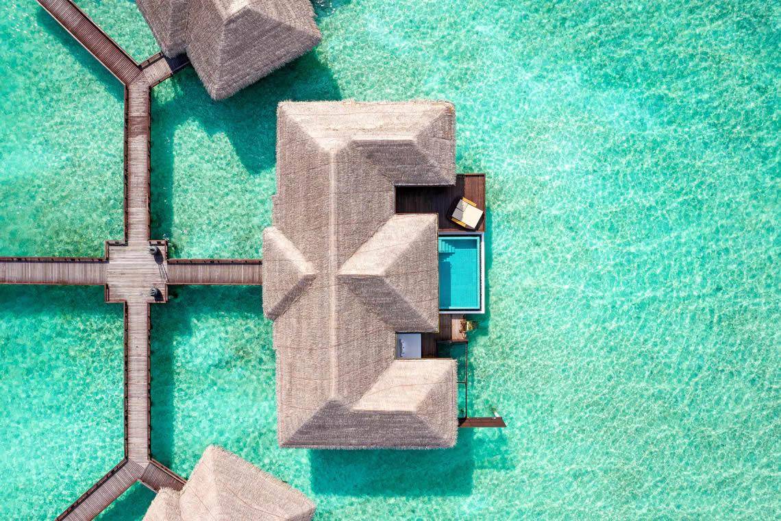 Villa über dem Wasser mit zwei Schlafzimmern