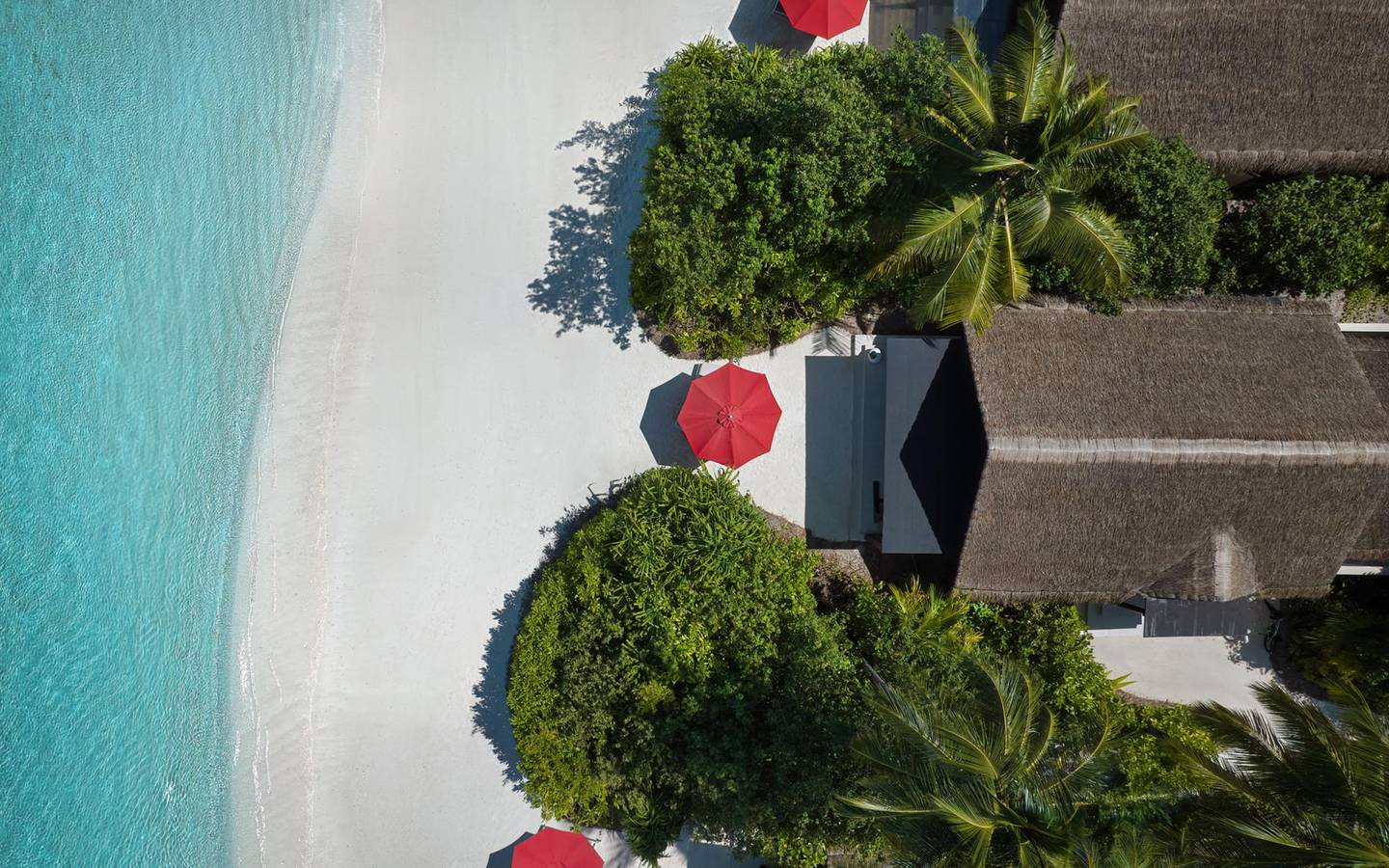 Niyama Private Islands - Deluxe Beach Villa Beach Front Aerial