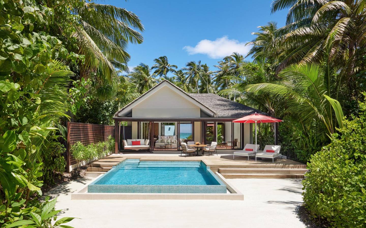 Niyama Private Islands - Deluxe Family Beach Pool Villas Beach Front - Aerial