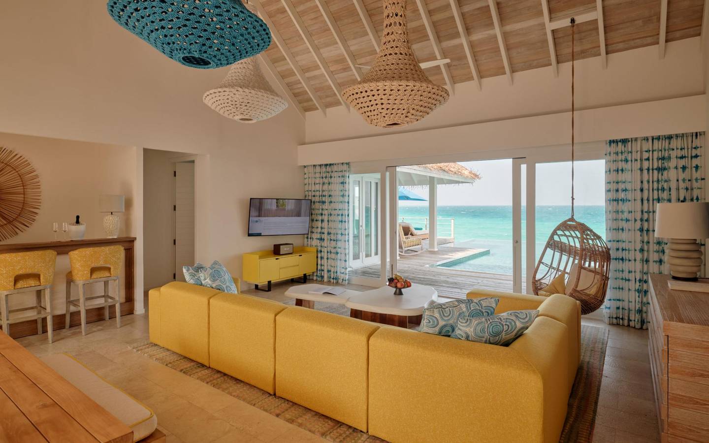 Seaside Finolhu_Two Bedroom Water Villa with Pool_Living