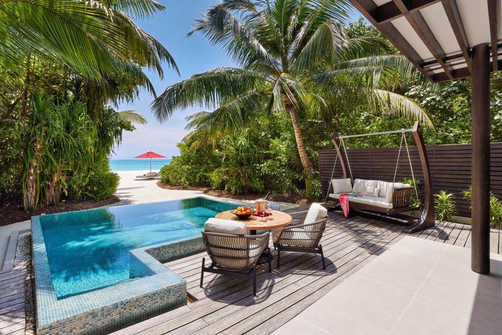 Beach Villa mit Pool Pool, Niyama Private Islands Maldives