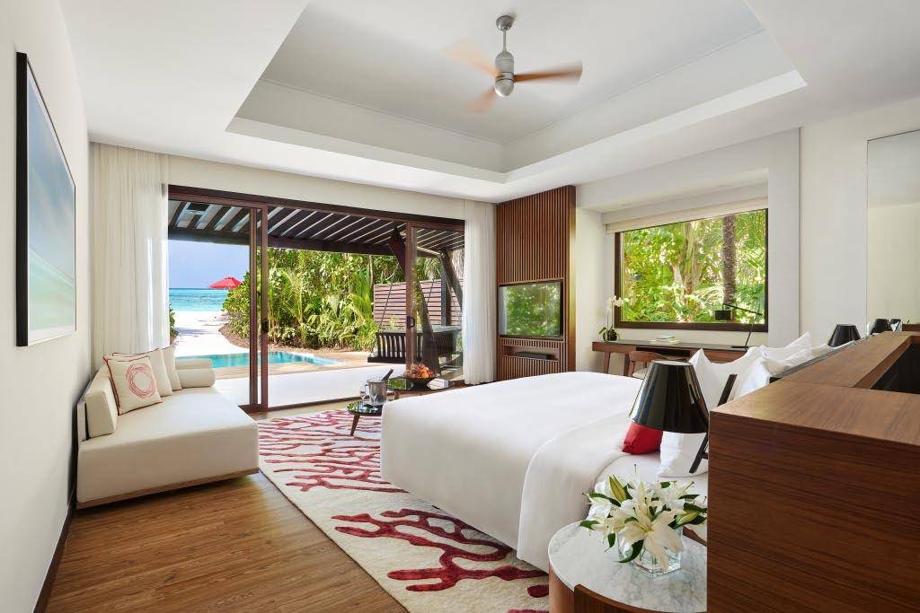 Family Beach Villa mit Pool, Schlafen, Niyama Private Islands
