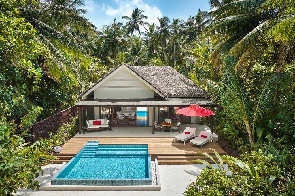 Family Beach Villa mit Pool, Aussenansicht, Niyama Private Islands