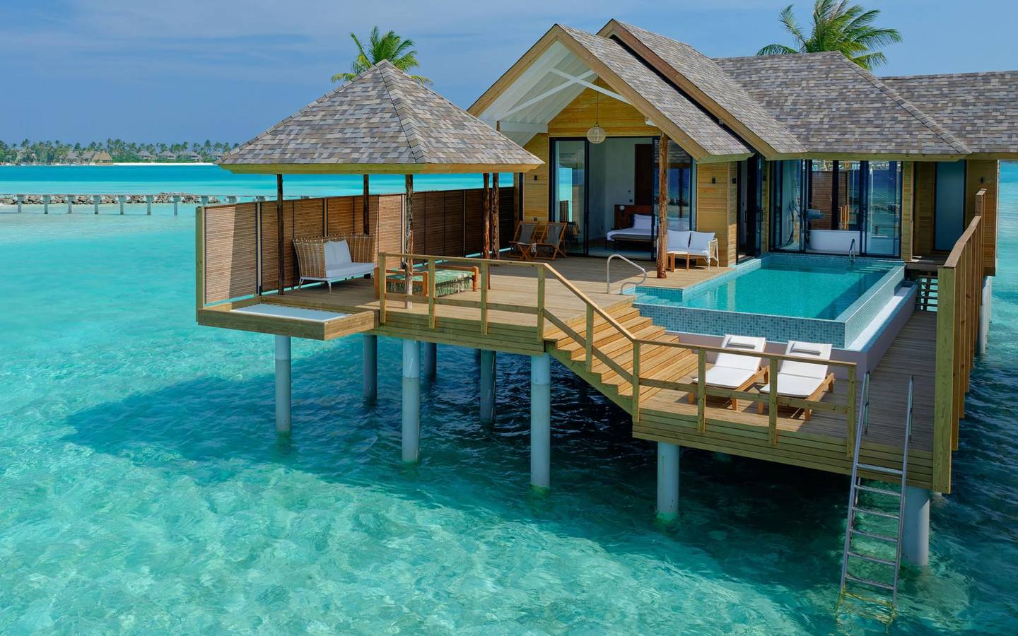 Deluxe Water Pool Villa, Lagunen Blick